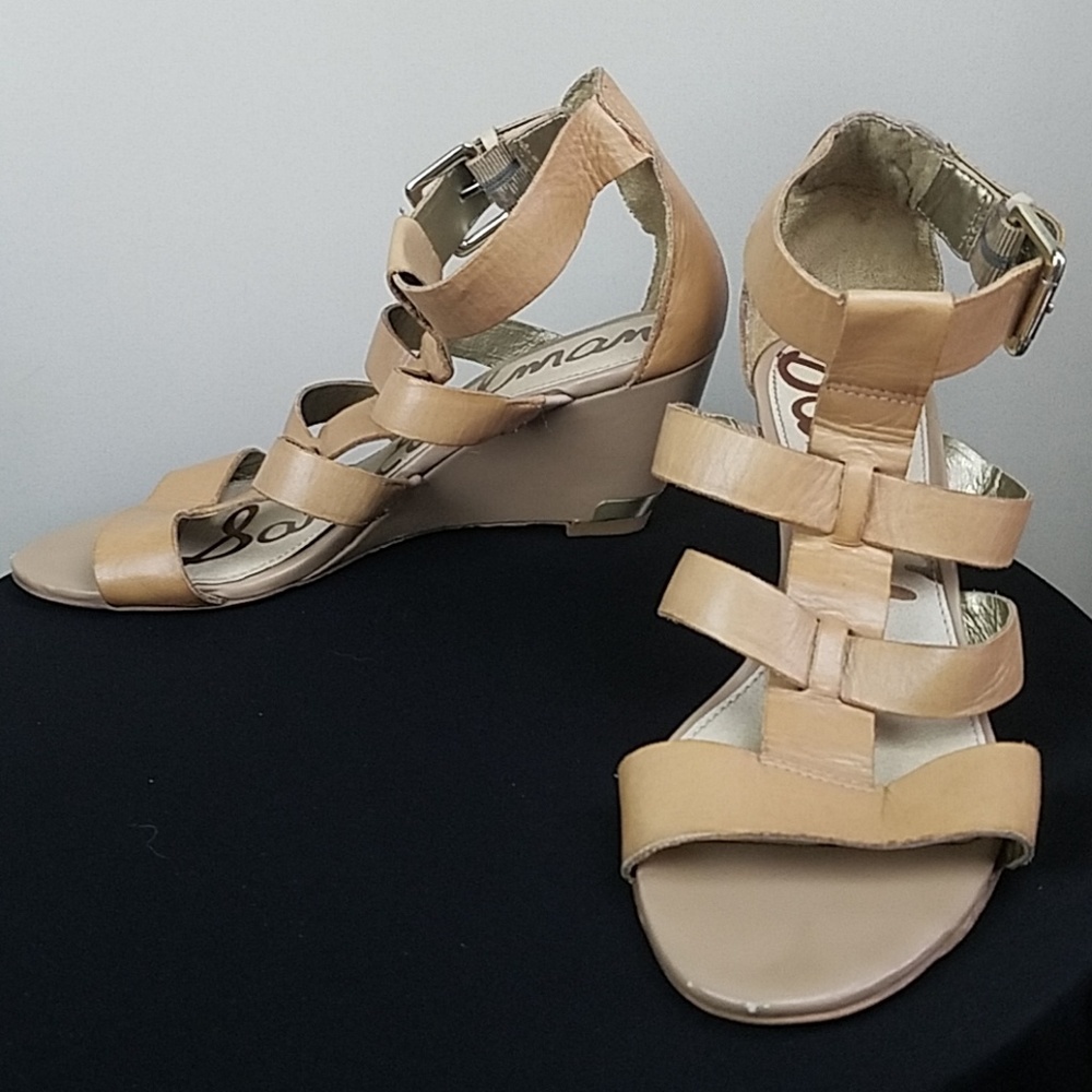 Sam Edelman Sabrina Leather strap sandal wedge